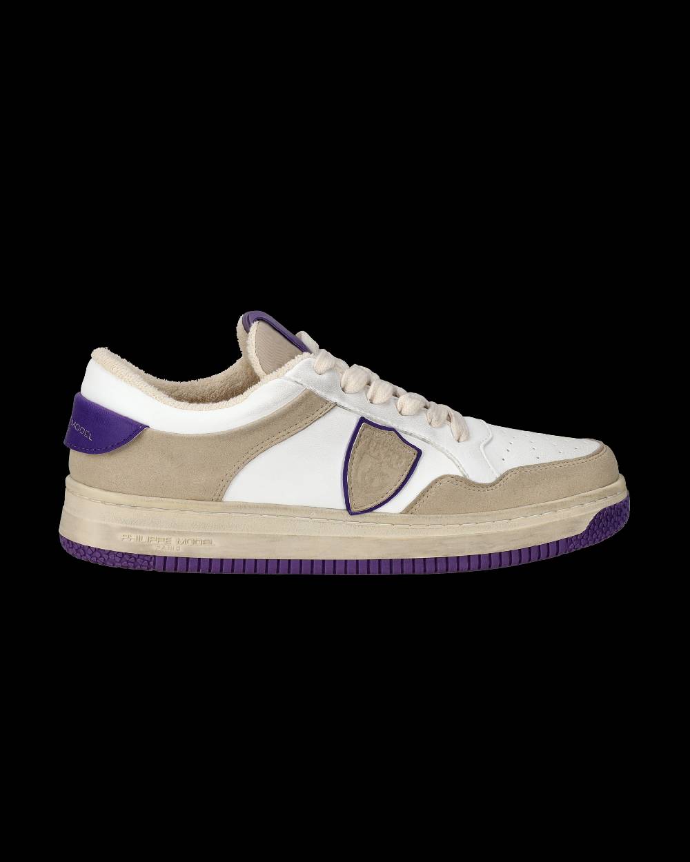 Philippe Model Sneakers Lyon da Donna Bianche e Viola in Pelle Riciclata Rilascio limitato