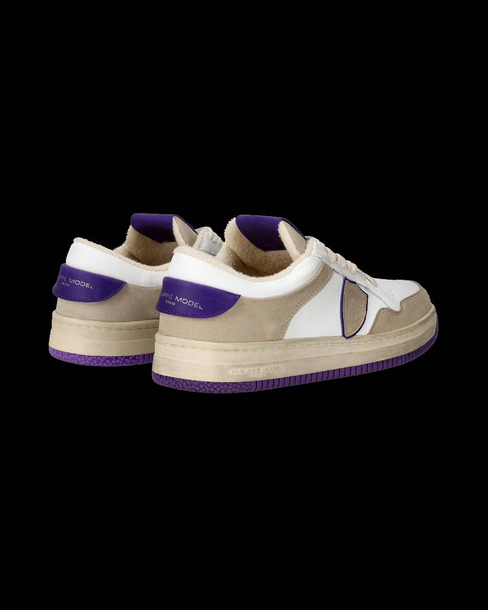 Philippe Model Sneakers Lyon da Donna Bianche e Viola in Pelle Riciclata Rilascio limitato