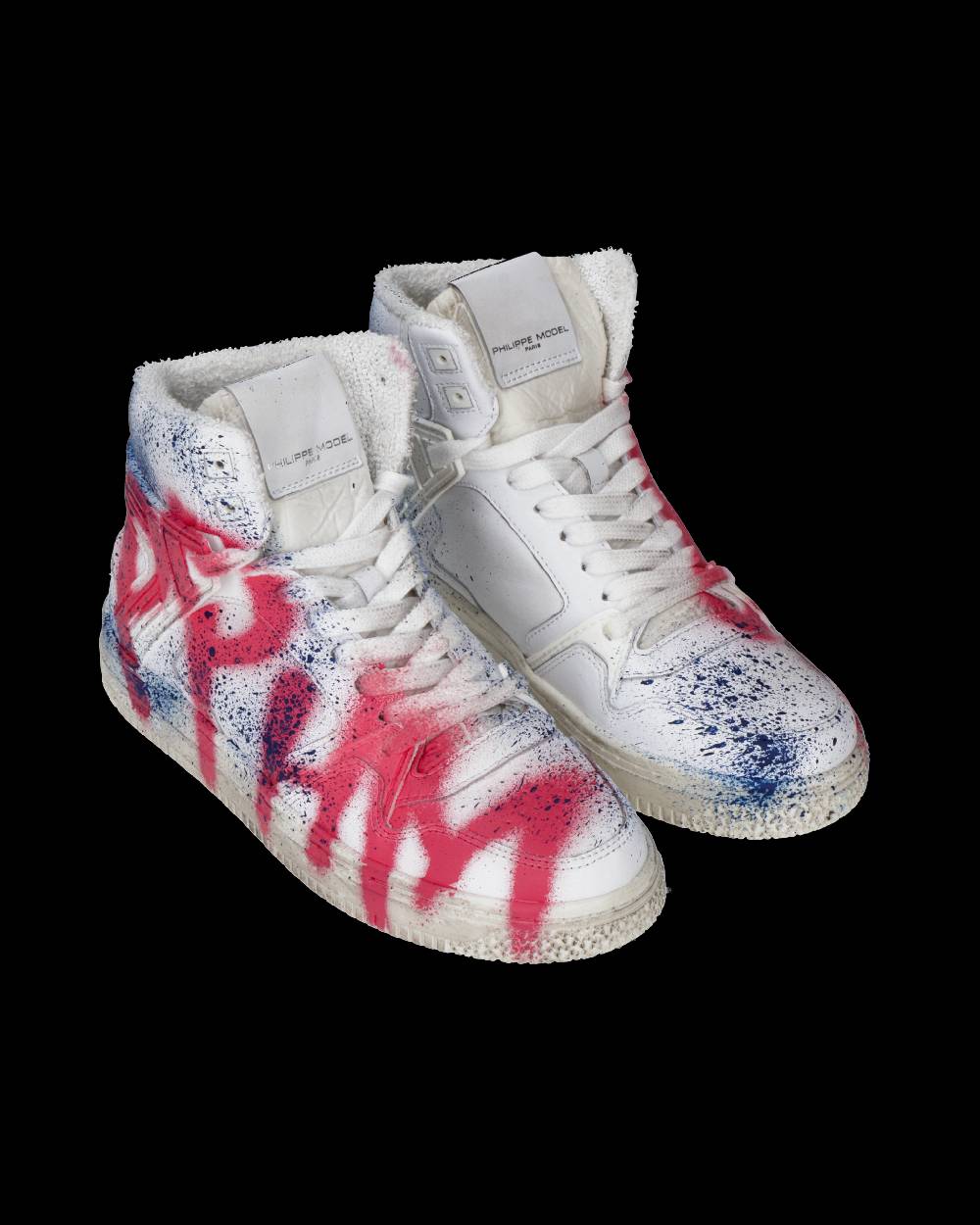 Philippe Model Sneaker mid La Grande donna - bianco, blu e rosso