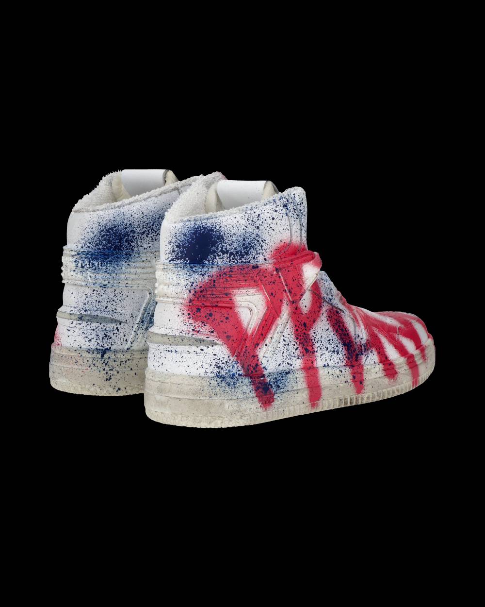Philippe Model Sneaker mid La Grande donna - bianco, blu e rosso In vendita