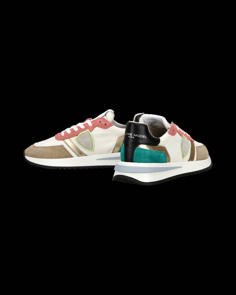 Philippe Model Sneaker casual Tropez 2.1 da donna in nylon e pelle - Bianco e multicolor Duty-free
