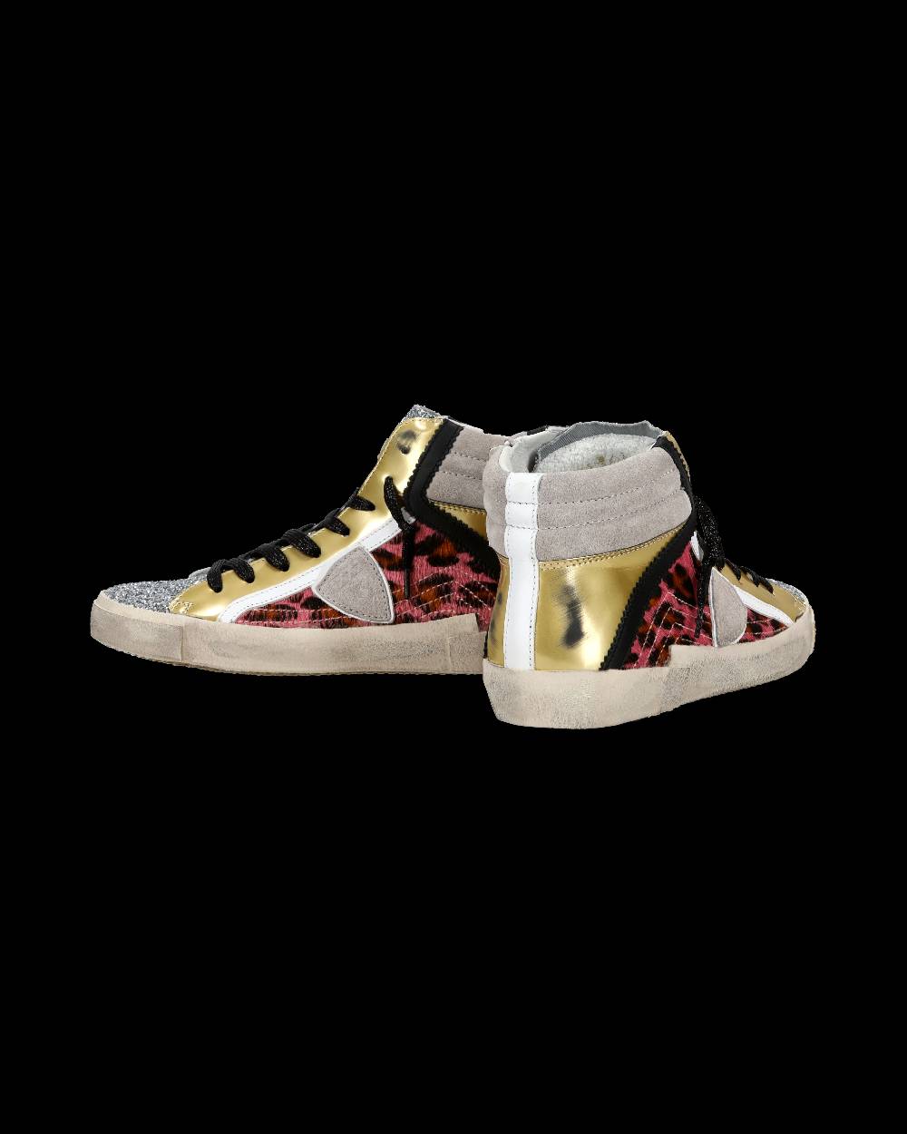Philippe Model Sneaker casual Prsx da donna in nylon e pelle - Nero e argento 50% di sconto per tempo limitato