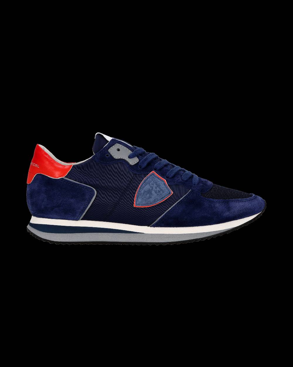 Philippe Model Sneaker casual Trpx da uomo in nylon e pelle - Blu e rosso Spedizione Gratuita