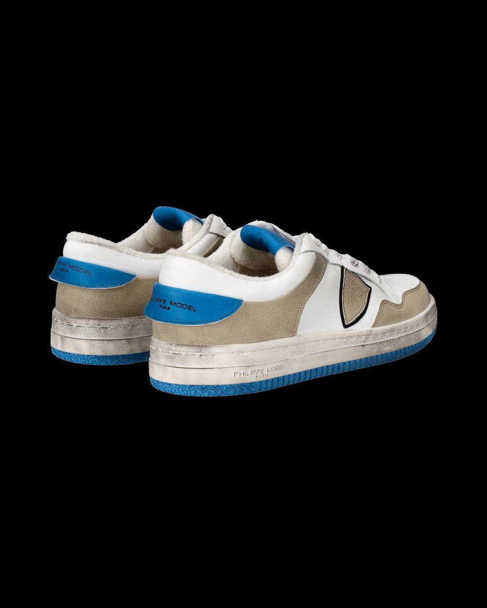 Philippe Model Sneakers Lyon da Uomo Bianche e Blu in Pelle Riciclata Acquista Ora