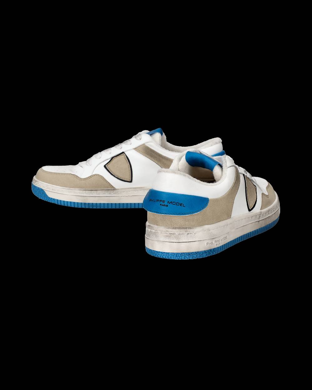 Philippe Model Sneakers Lyon da Uomo Bianche e Blu in Pelle Riciclata Acquista Ora