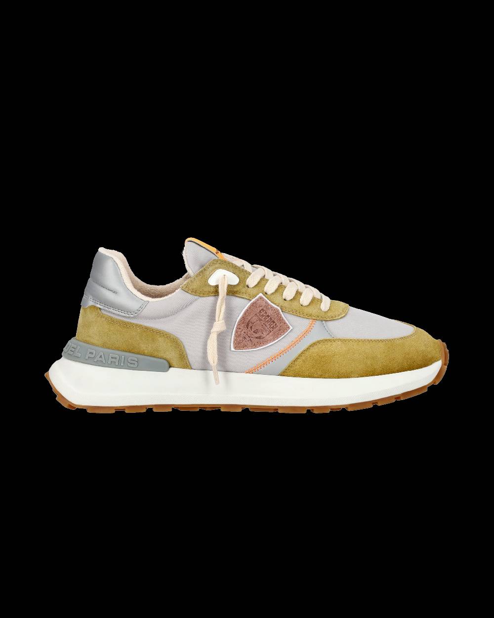 Philippe Model Sneaker sportive Antibes da uomo in nylon e pelle - Senape e grigio Presa