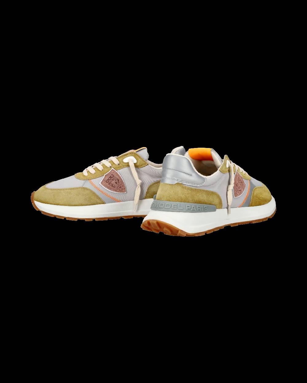 Philippe Model Sneaker sportive Antibes da uomo in nylon e pelle - Senape e grigio Presa