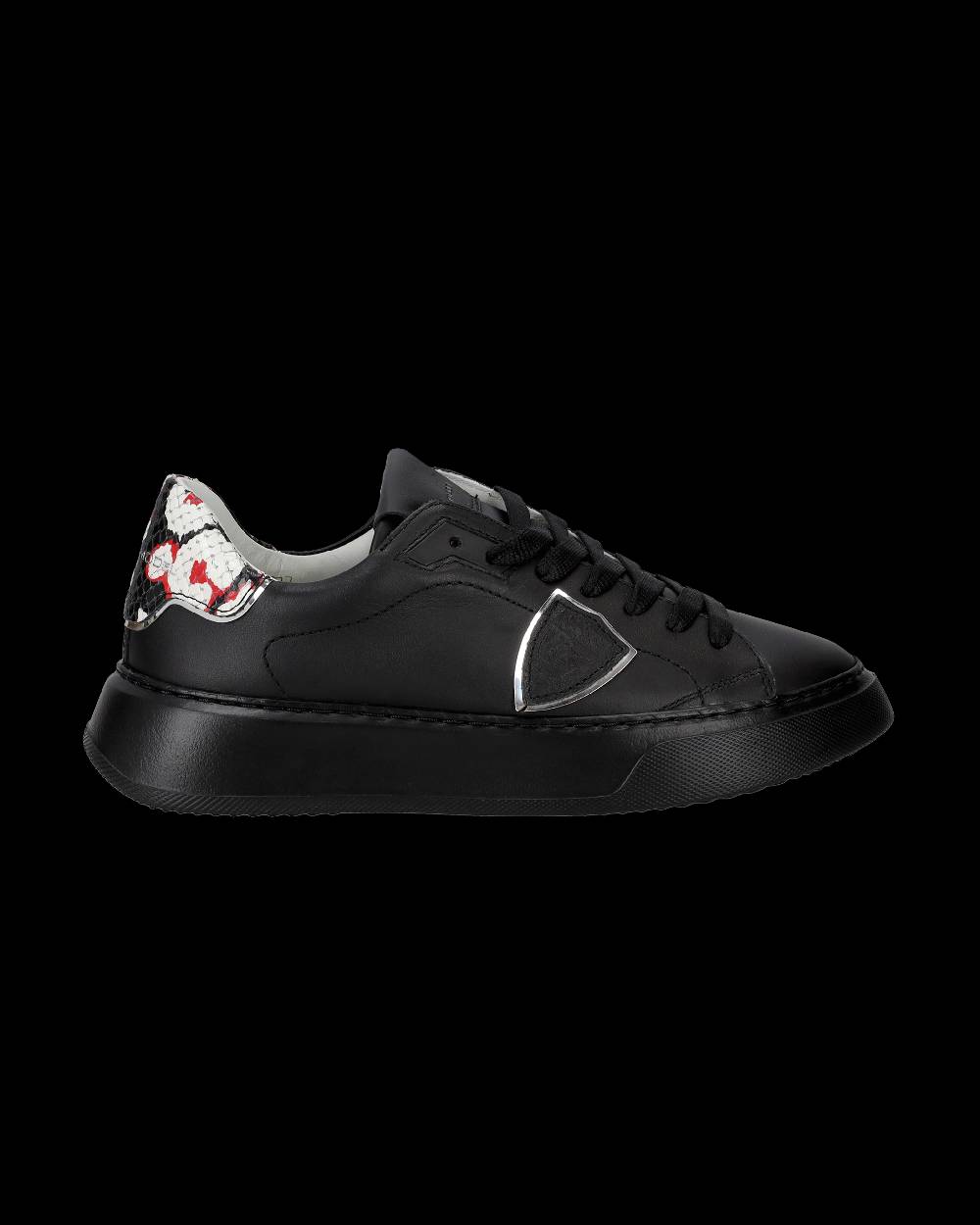 Philippe Model Sneakers Temple Nere Donna in Pelle Con Negozio online di fabbrica