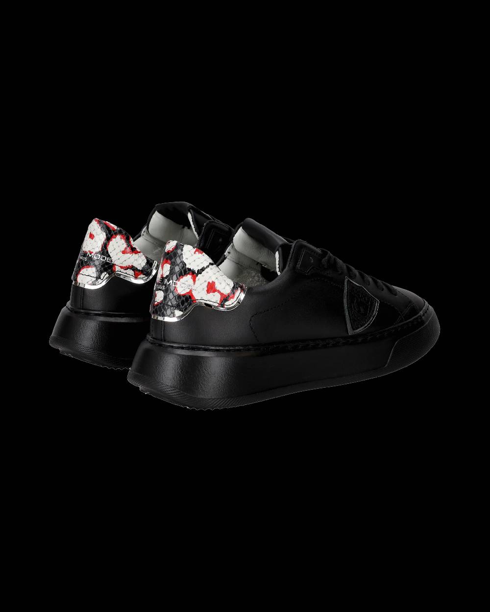 Philippe Model Sneakers Temple Nere Donna in Pelle Con Negozio online di fabbrica