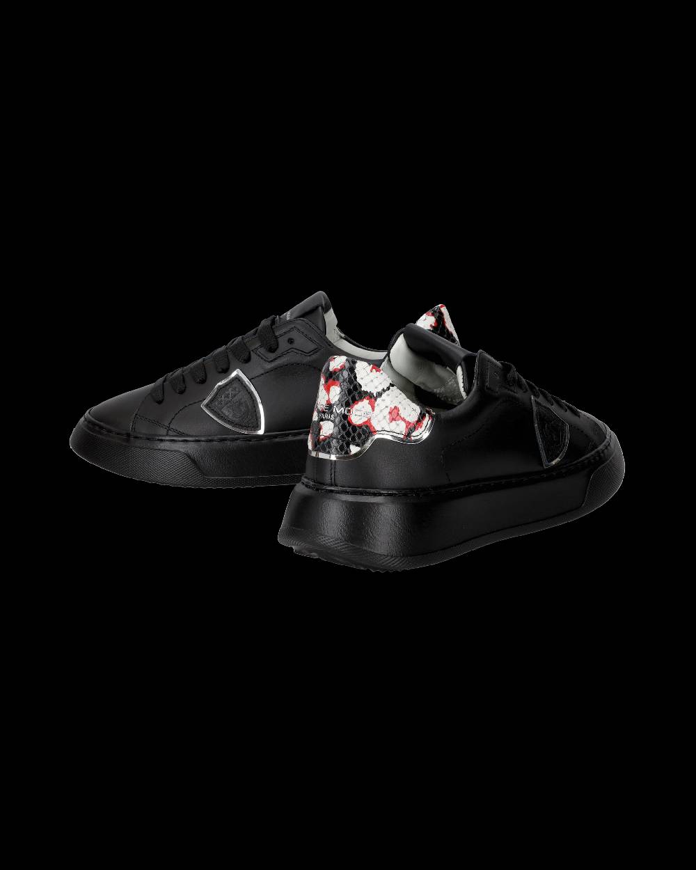 Philippe Model Sneakers Temple Nere Donna in Pelle Con Negozio online di fabbrica