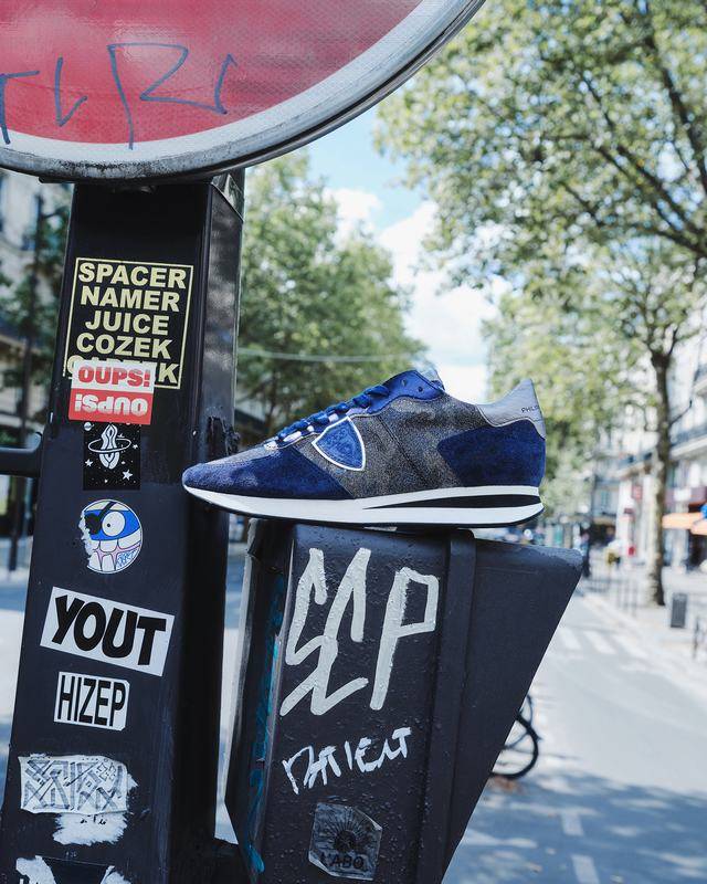 Philippe Model Sneaker basse Trpx donna - camouflage e blue Comprare a buon mercato
