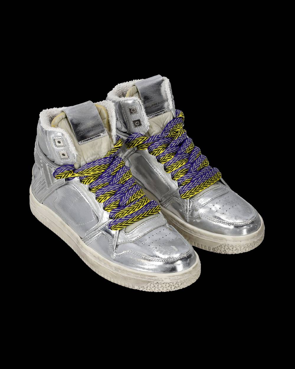 Philippe Model Sneakers Alte La Grande da Donna Argento in Pelle Metal Offerta per la Festa della Mamma