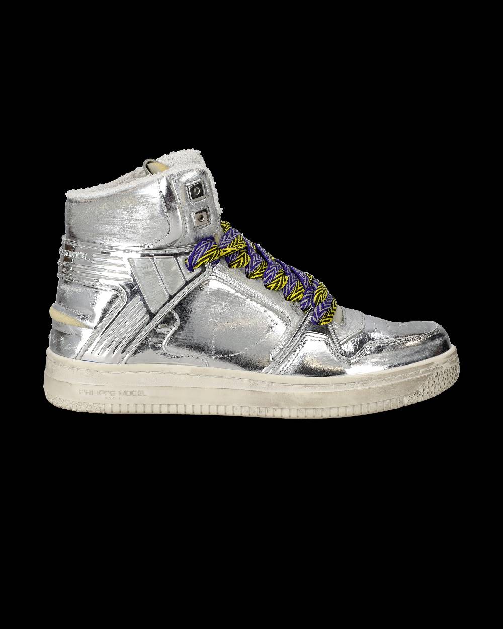 Philippe Model Sneakers Alte La Grande da Donna Argento in Pelle Metal Offerta per la Festa della Mamma