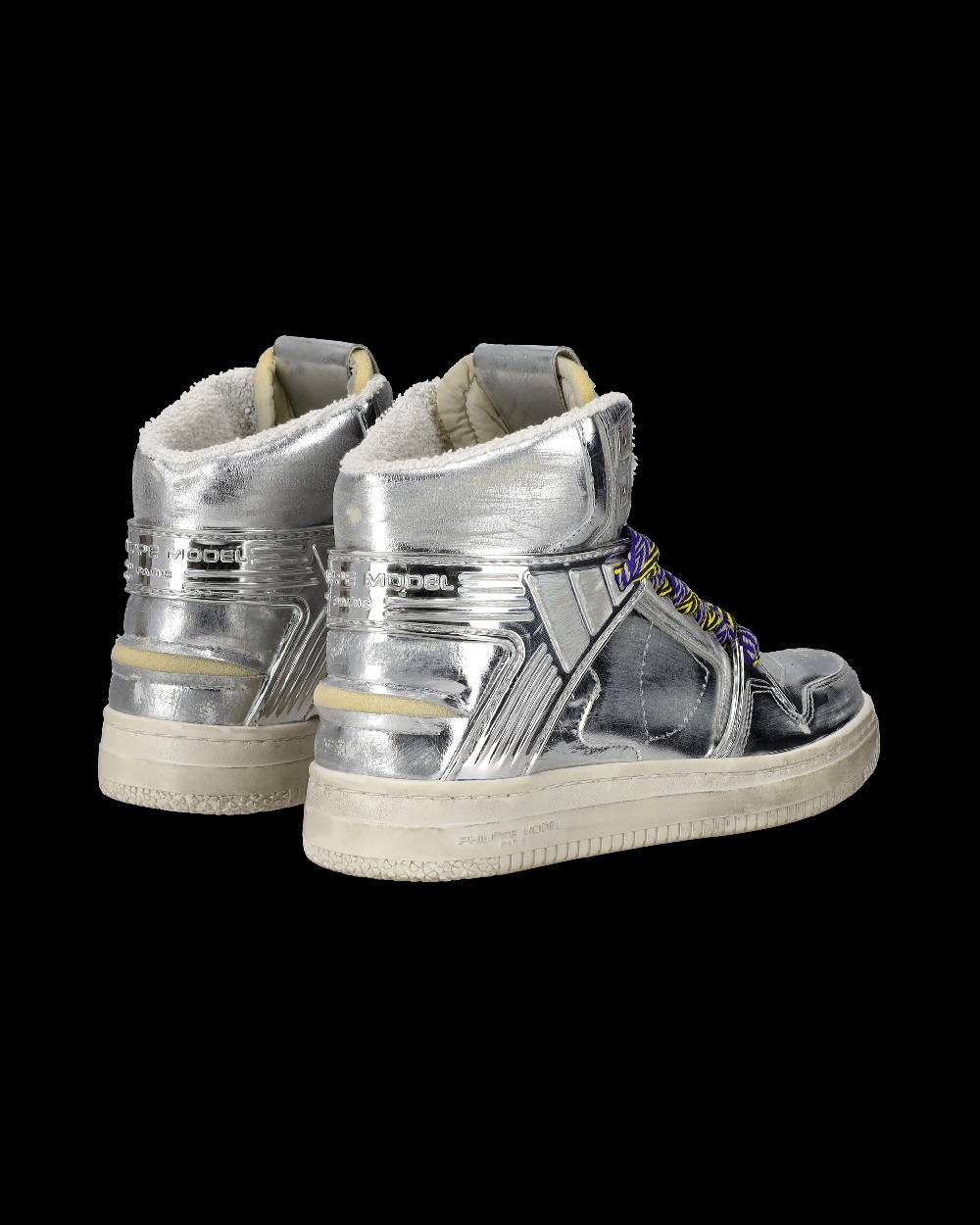 Philippe Model Sneakers Alte La Grande da Donna Argento in Pelle Metal Offerta per la Festa della Mamma