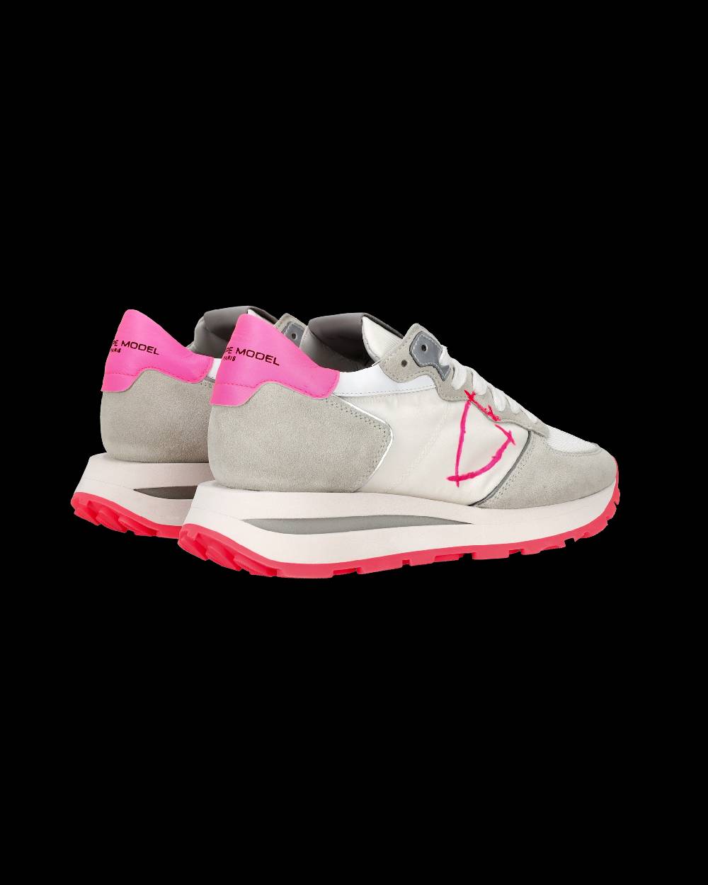 Philippe Model Sneaker basse Tropez Haute donna - bianco, grigio e fucsia Offerte esclusive