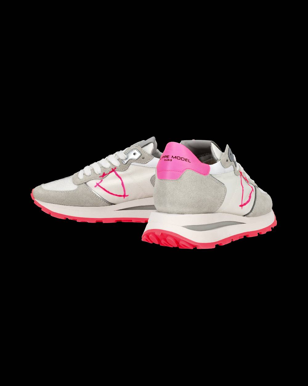 Philippe Model Sneaker basse Tropez Haute donna - bianco, grigio e fucsia Offerte esclusive