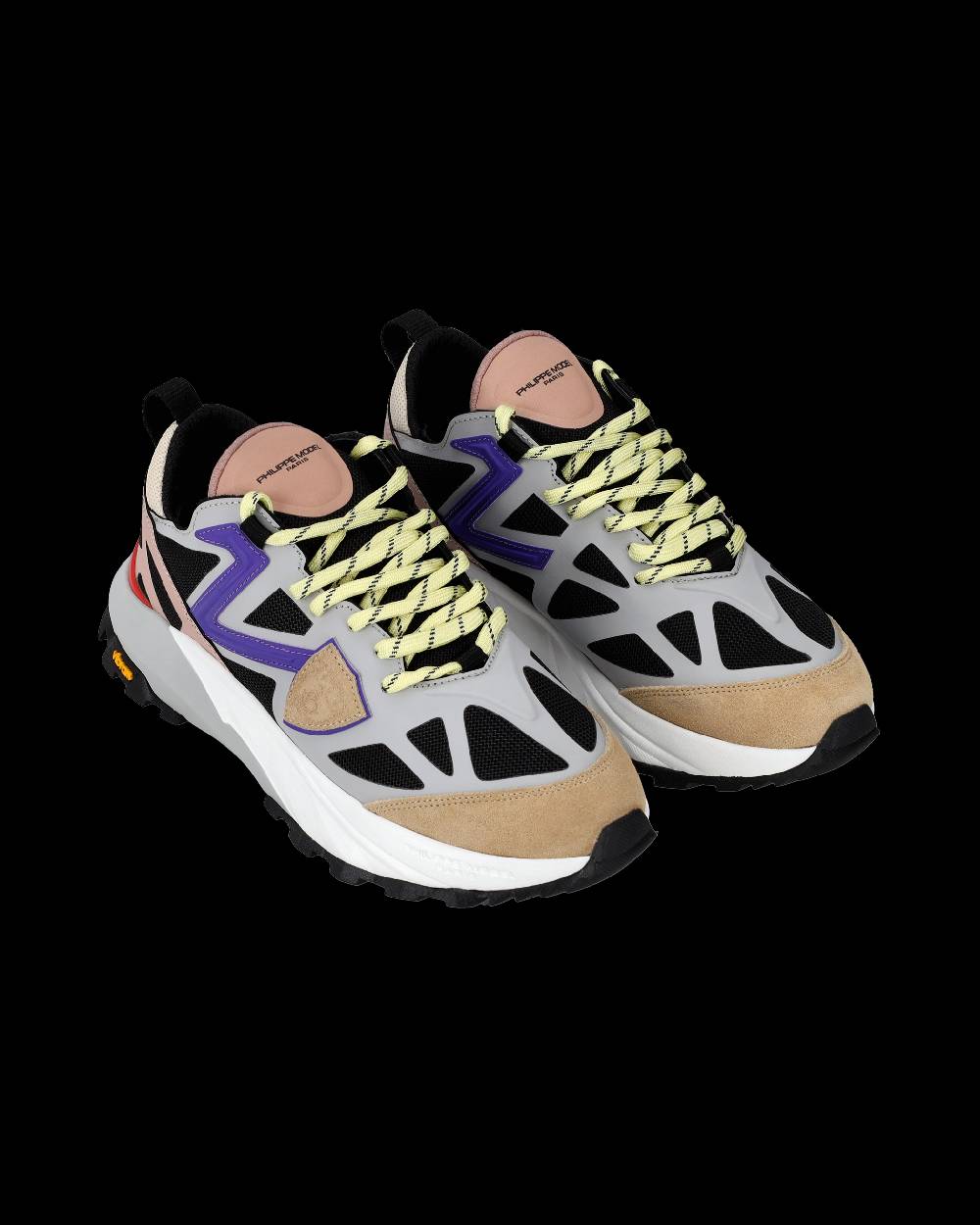 Philippe Model Sneaker basse Rocx donna - grigio, nero e violetto