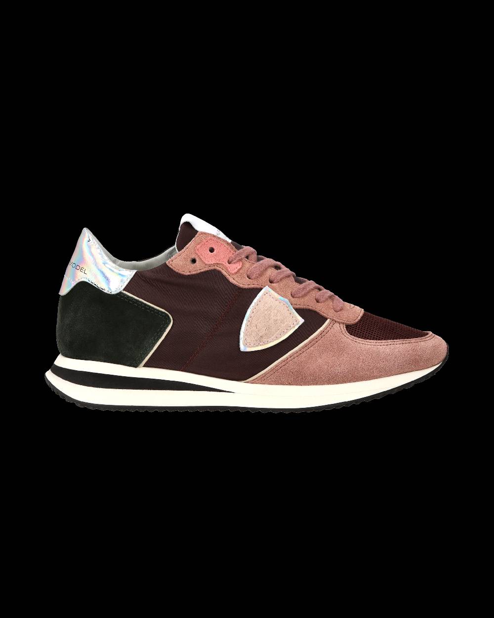 Philippe Model Sneaker casual Trpx da donna in nylon e pelle - Bordeaux e rosa Fino al 55% di sconto