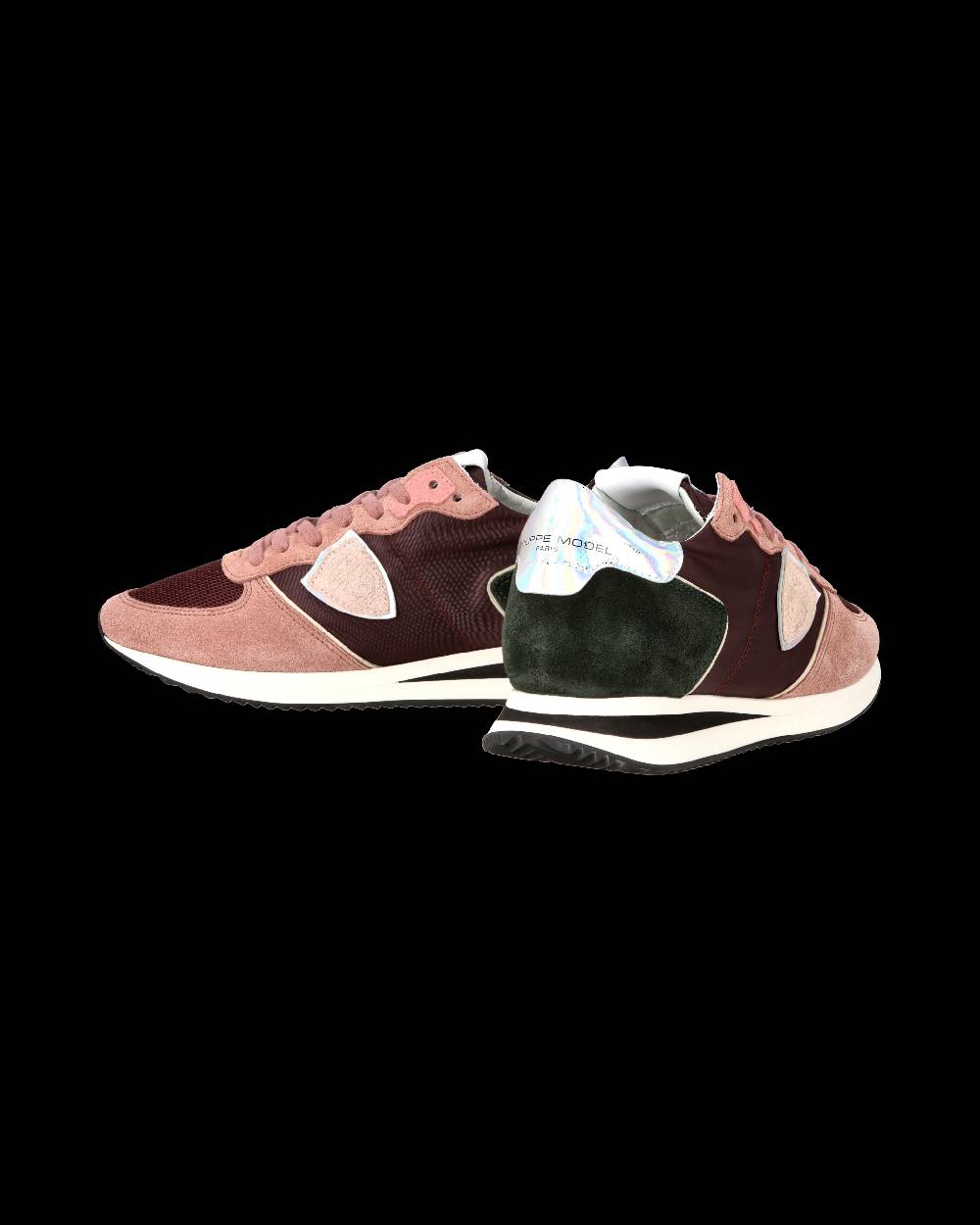 Philippe Model Sneaker casual Trpx da donna in nylon e pelle - Bordeaux e rosa Fino al 55% di sconto