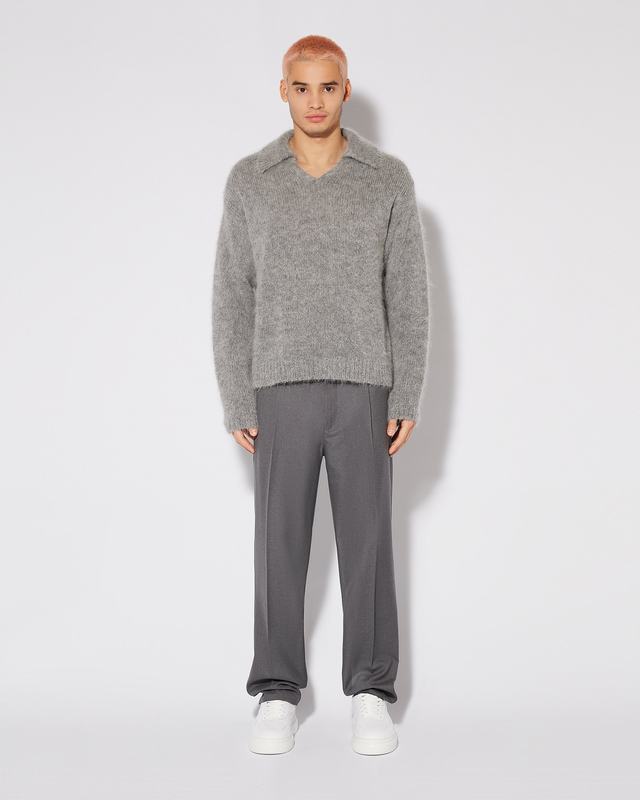 Philippe Model Maglione Polo Roger da Uomo Grigio chiaro in Lana Mohair Enormi sconti