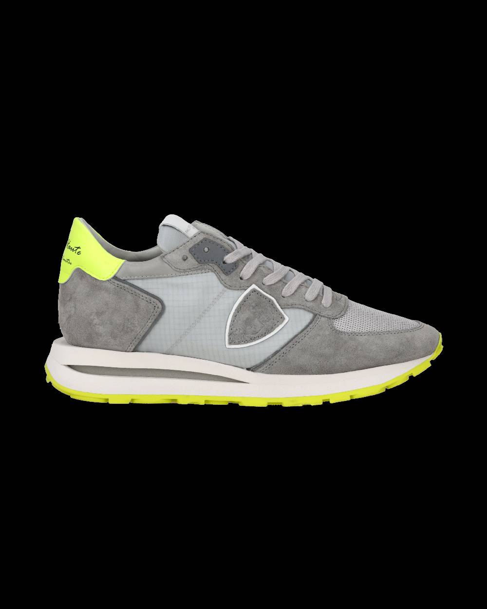 Philippe Model Sneaker basse Tropez Haute uomo - grigio e giallo In vendita