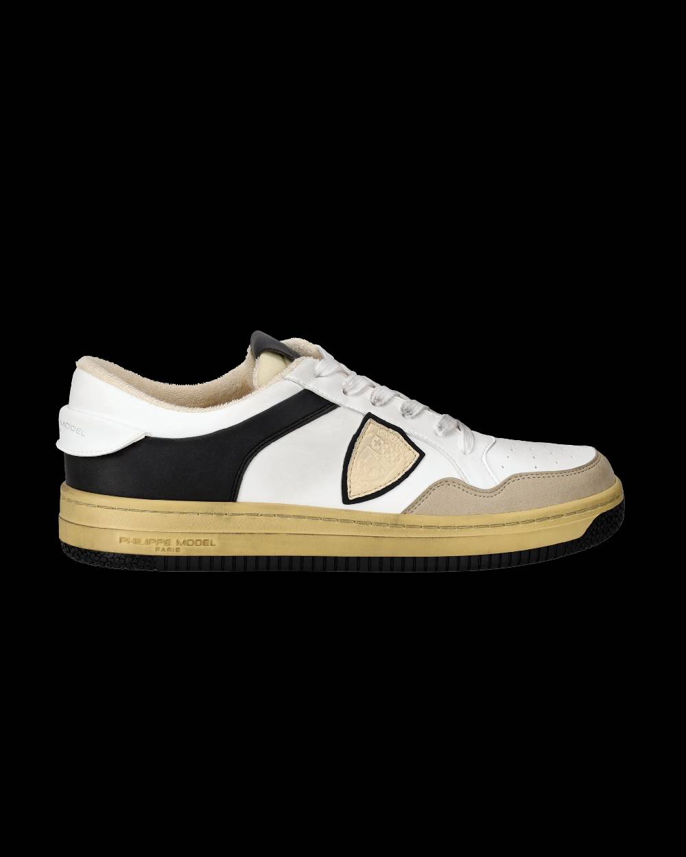 Philippe Model Sneakers Lyon da Uomo Bianche e Nere in Pelle Riciclata 50% di sconto per tempo limitato