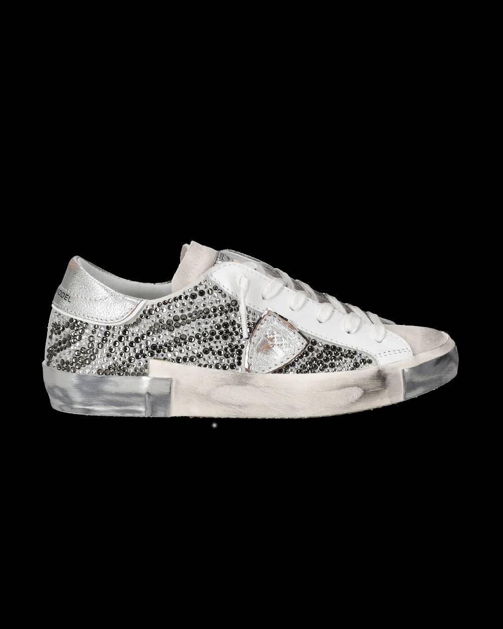 Philippe Model Sneaker bassa PRSX donna - cristalli argento Promozione Limitata