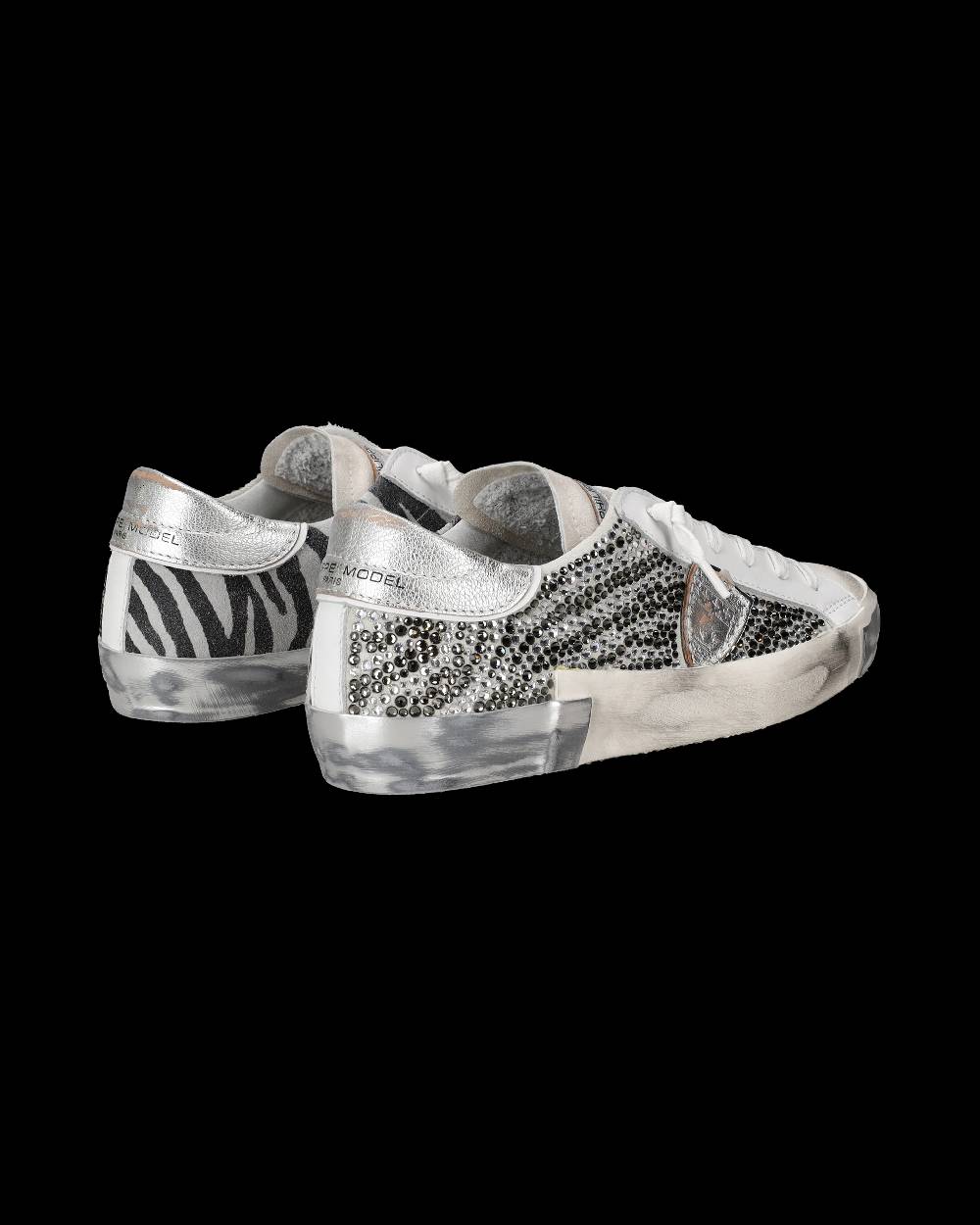 Philippe Model Sneaker bassa PRSX donna - cristalli argento Promozione Limitata