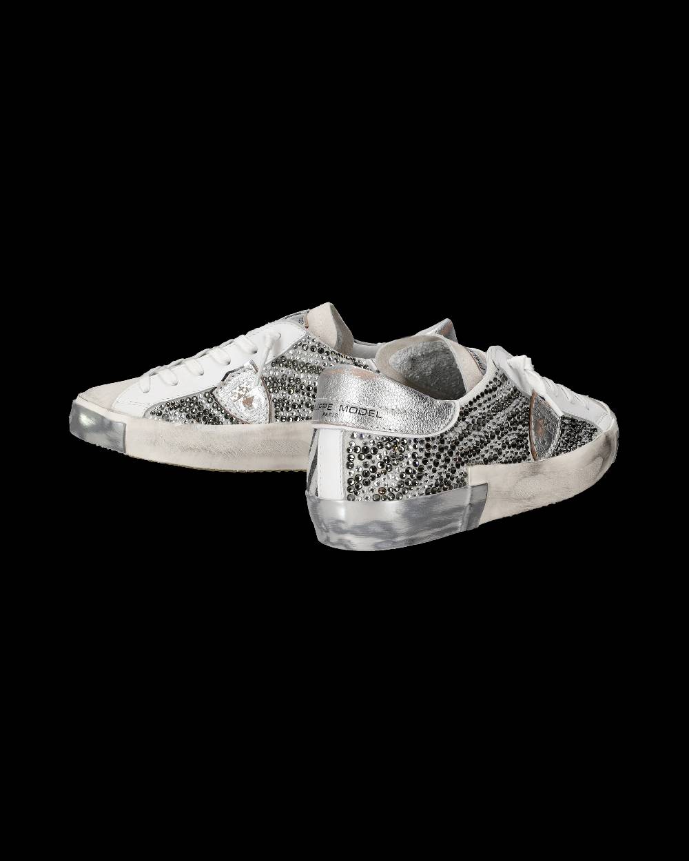 Philippe Model Sneaker bassa PRSX donna - cristalli argento Promozione Limitata