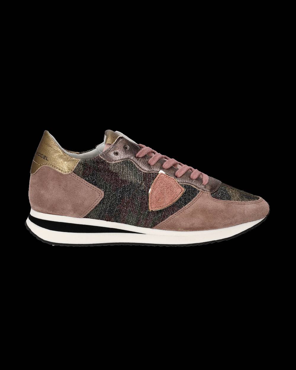 Philippe Model Sneaker basse Tropez donna - camouflage, rosa e bronzo Prezzo Ridotto