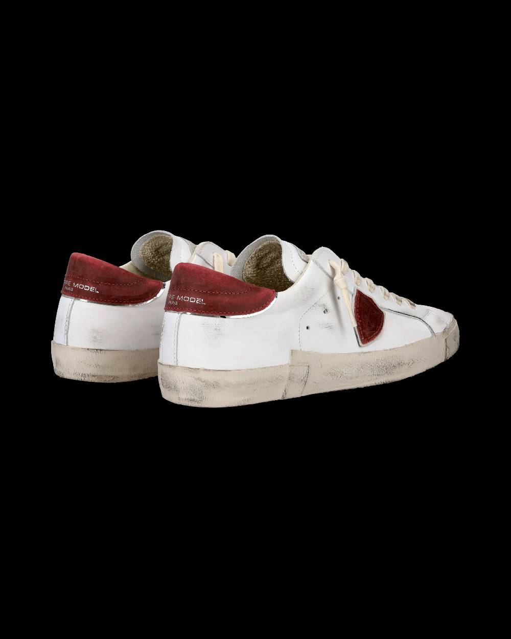 Philippe Model Sneaker casual Prsx da uomo in pelle - Bianco e rosso Offerta