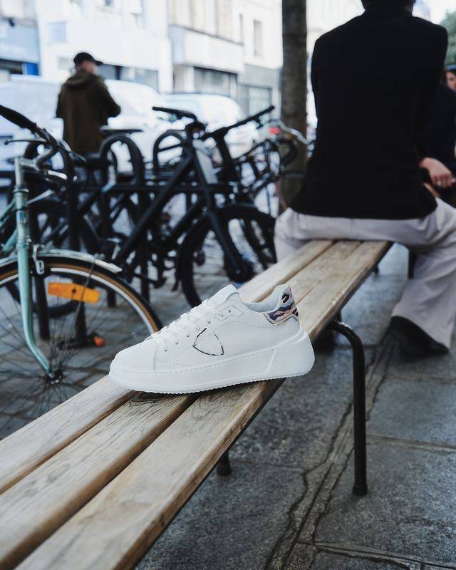 Philippe Model Sneaker basse Tres Temple donna - bianco e rosa Online
