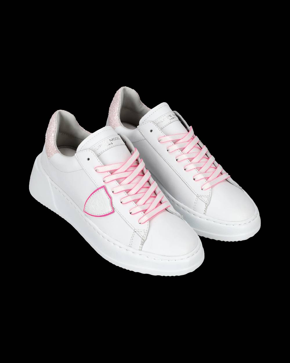 Philippe Model Sneaker bassa Tres Temple - bianco e fucsia In Vendita