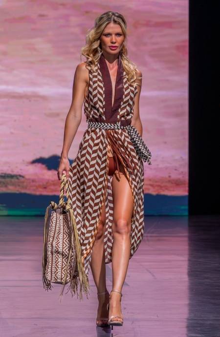 Pin Up Stars VESTITO GILET LUNGO STAMPA BEAUTIFUL TREE Prezzo Ridotto