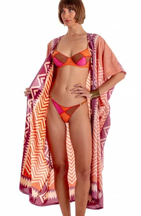 Pin Up Stars KIMONO LUNGO STAMPA BEAUTIFUL TREE Outlet