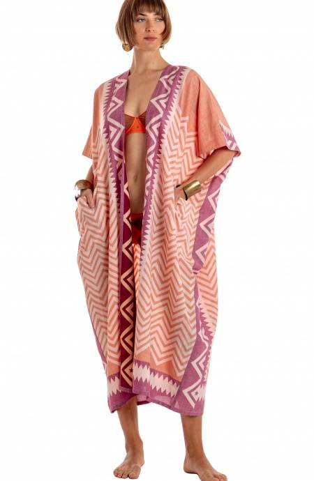 Pin Up Stars KIMONO LUNGO STAMPA BEAUTIFUL TREE Outlet