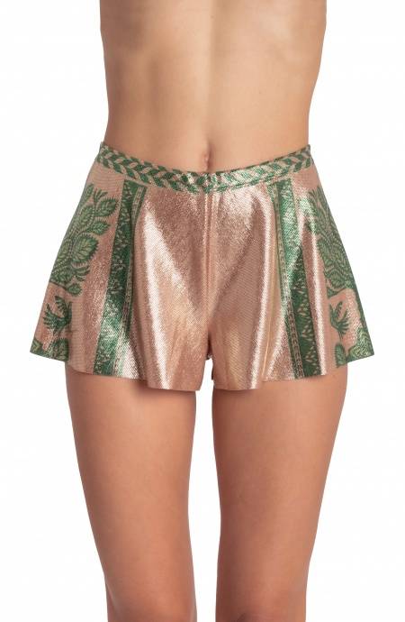 Pin Up Stars SHORTS LAMÈ STAMPA BEAUTIFUL TREE Offerte