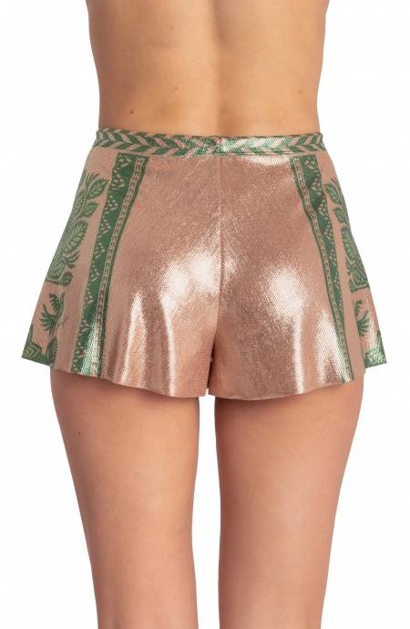 Pin Up Stars SHORTS LAMÈ STAMPA BEAUTIFUL TREE Offerte