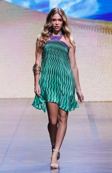 Pin Up Stars ABITO CORTO CON ALLACCIATURA COLLO STAMPA TIGER SUN Hotsell