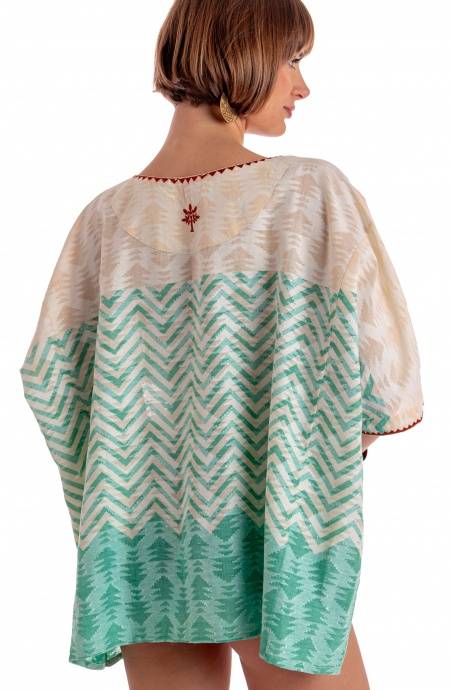 Pin Up Stars BLUSA CON CINTURA STAMPA BEAUTIFUL TREE Saldi Di Fabbrica