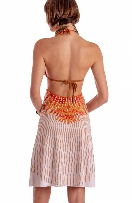 Pin Up Stars ABITO CUT-OUT STAMPA WINGS Nuova