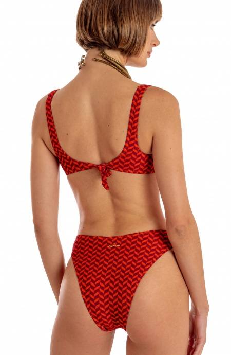 Pin Up Stars BIKINI BRASSIERE CON ACCESSORIO STAMPA BEAUTIFUL TREE SPIGHETTA Consegna Veloce