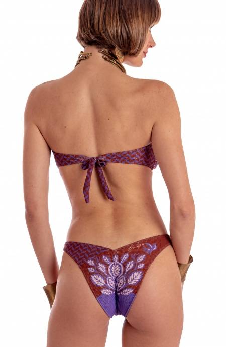 Pin Up Stars BIKINI FASCIA IMBOTTITA CON PERLE STAMPA BEAUTIFUL TREE Presa