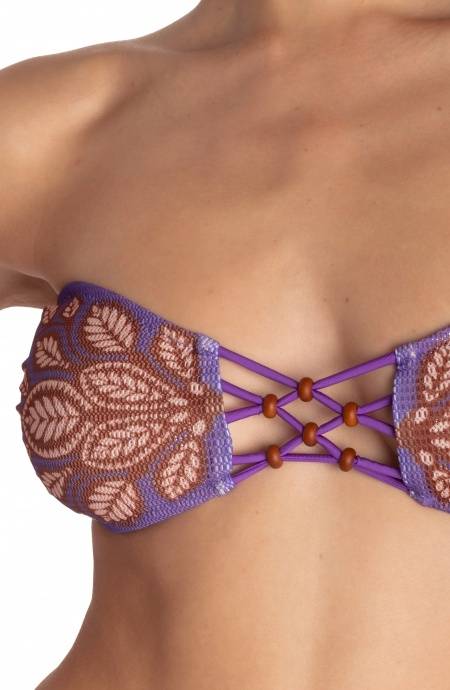 Pin Up Stars BIKINI FASCIA IMBOTTITA CON PERLE STAMPA BEAUTIFUL TREE Presa