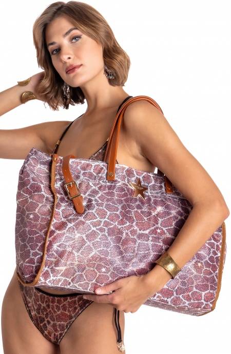 Pin Up Stars BORSA GRANDE PAILLETTES STAMPA GIRAFFA Negozio