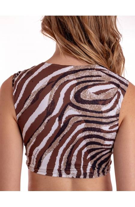 Pin Up Stars TOP INCROCIATO STAMPA ZEBRA Convenienza