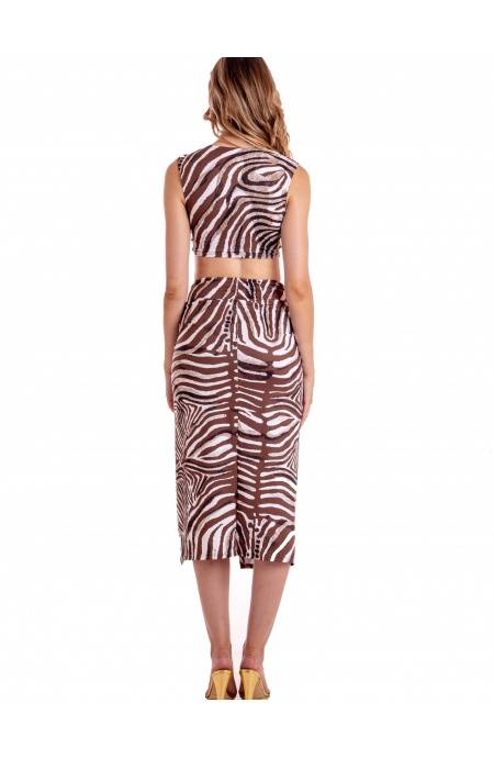 Pin Up Stars TOP INCROCIATO STAMPA ZEBRA Convenienza
