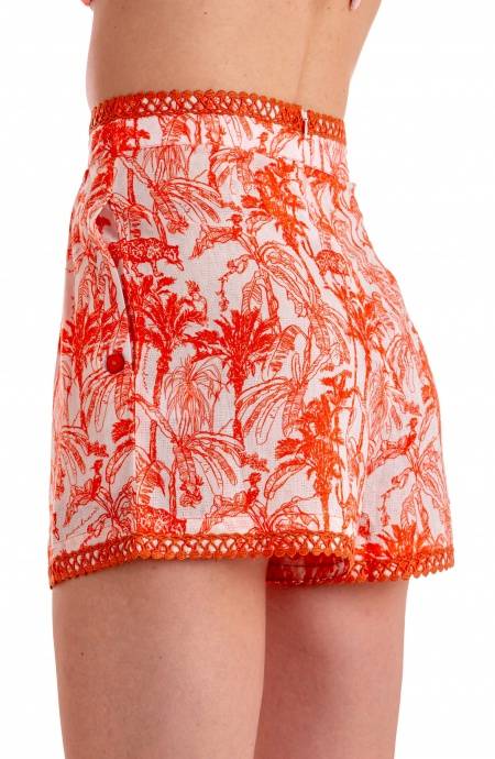 Pin Up Stars SHORTS CON RICAMO PASSAMANERIA STAMPA KENZIA Hotsell
