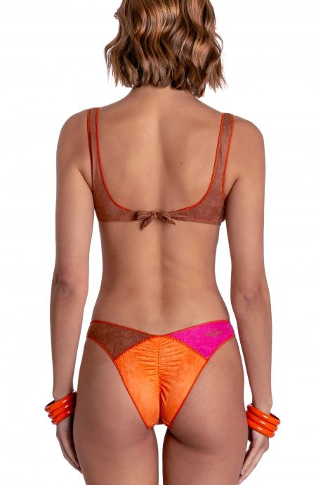 Pin Up Stars BIKINI BRASSIERE DAINETTO CON ACCESSORIO PATCHWORK Affare Del Giorno