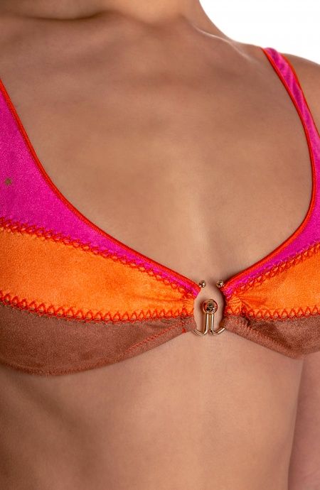 Pin Up Stars BIKINI BRASSIERE DAINETTO CON ACCESSORIO PATCHWORK Affare Del Giorno
